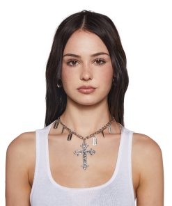 Alternative view of Goth Cross Necklace