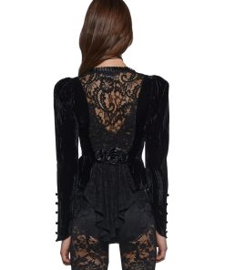 Alternative view of Crushed Velvet Jacket With Lace Back