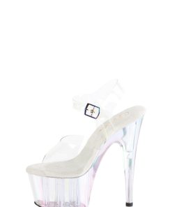 Alternative view of Adore-708HT Platform Ankle Strap Sandals-Holo Tinted