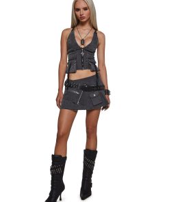 Alternative view of Outro Twill Bullet Micro Skirt