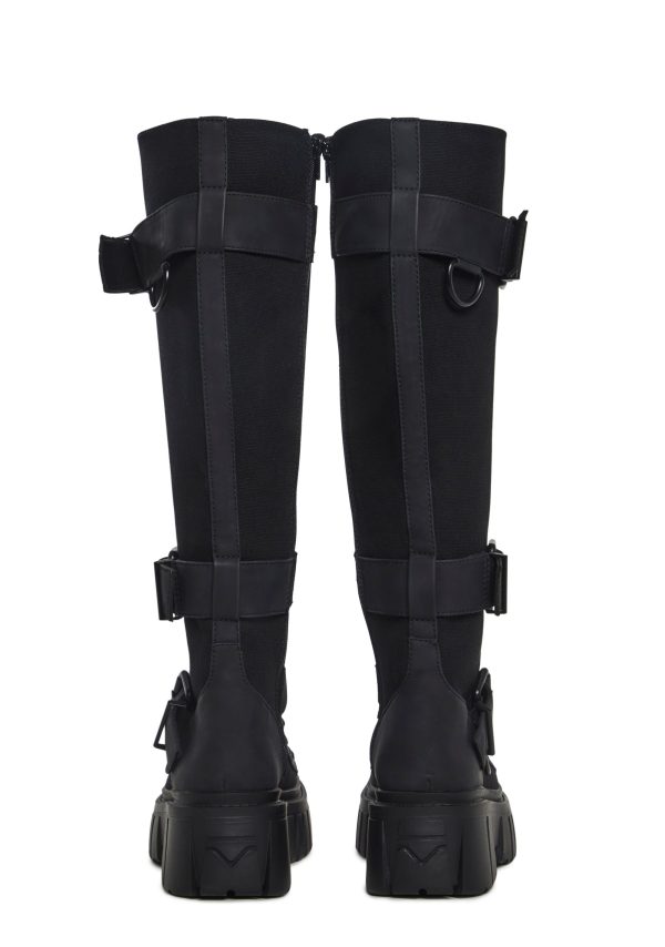 Low Traitor Knee High Boots ?C Black