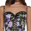 Floral Satin Bustier