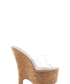 Beau-601 Platform Wedge Slides-Cork