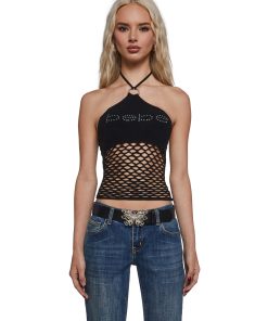 Alternative view of Fishnet Halter Top