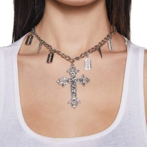 Goth Cross Necklace