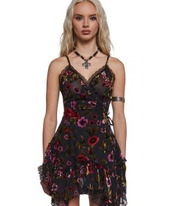 Florence Velvet Wrap Mini Dress