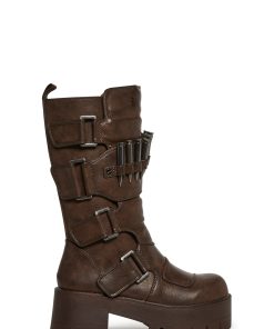 Warp Bullet Combat Boots - Brown