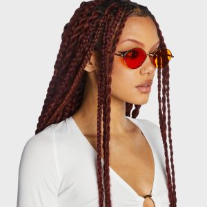 Cruisin' The Block Oval Sunglasses ?C Orange