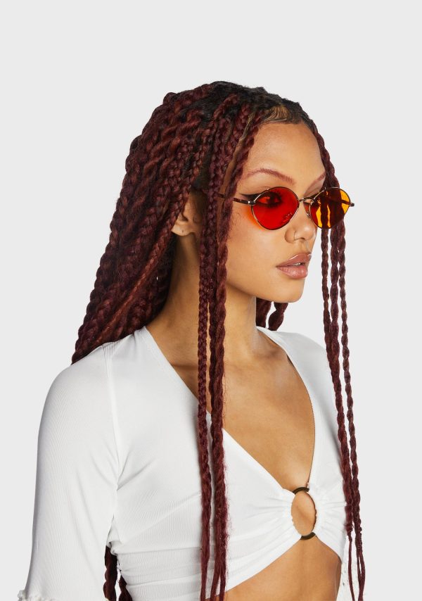Cruisin' The Block Oval Sunglasses ?C Orange