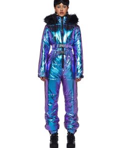 Aurora Beam Holographic Snowsuit - Blue