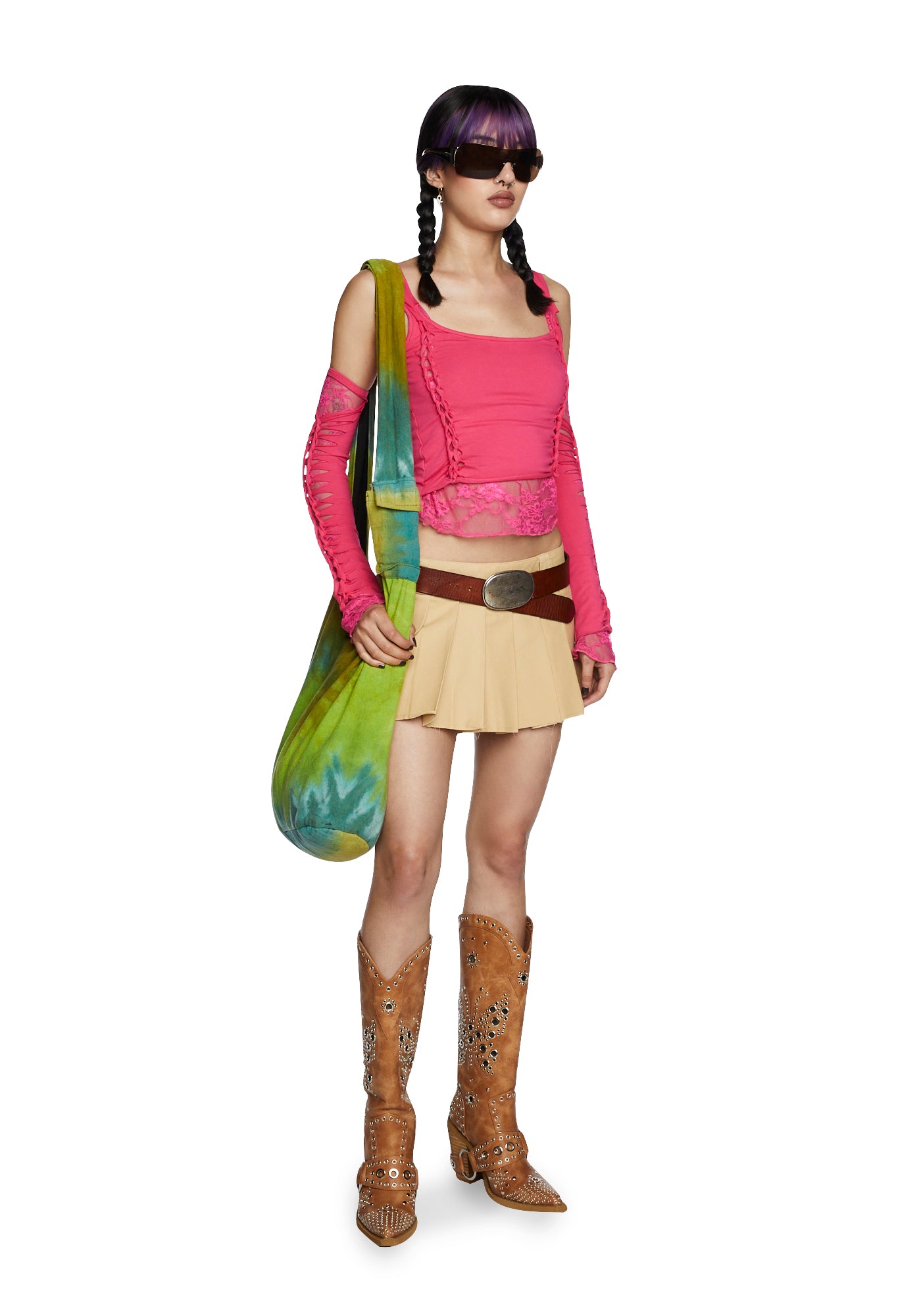 Alternative Spells Top And Gloves Set ?C Hot Pink - Image 2