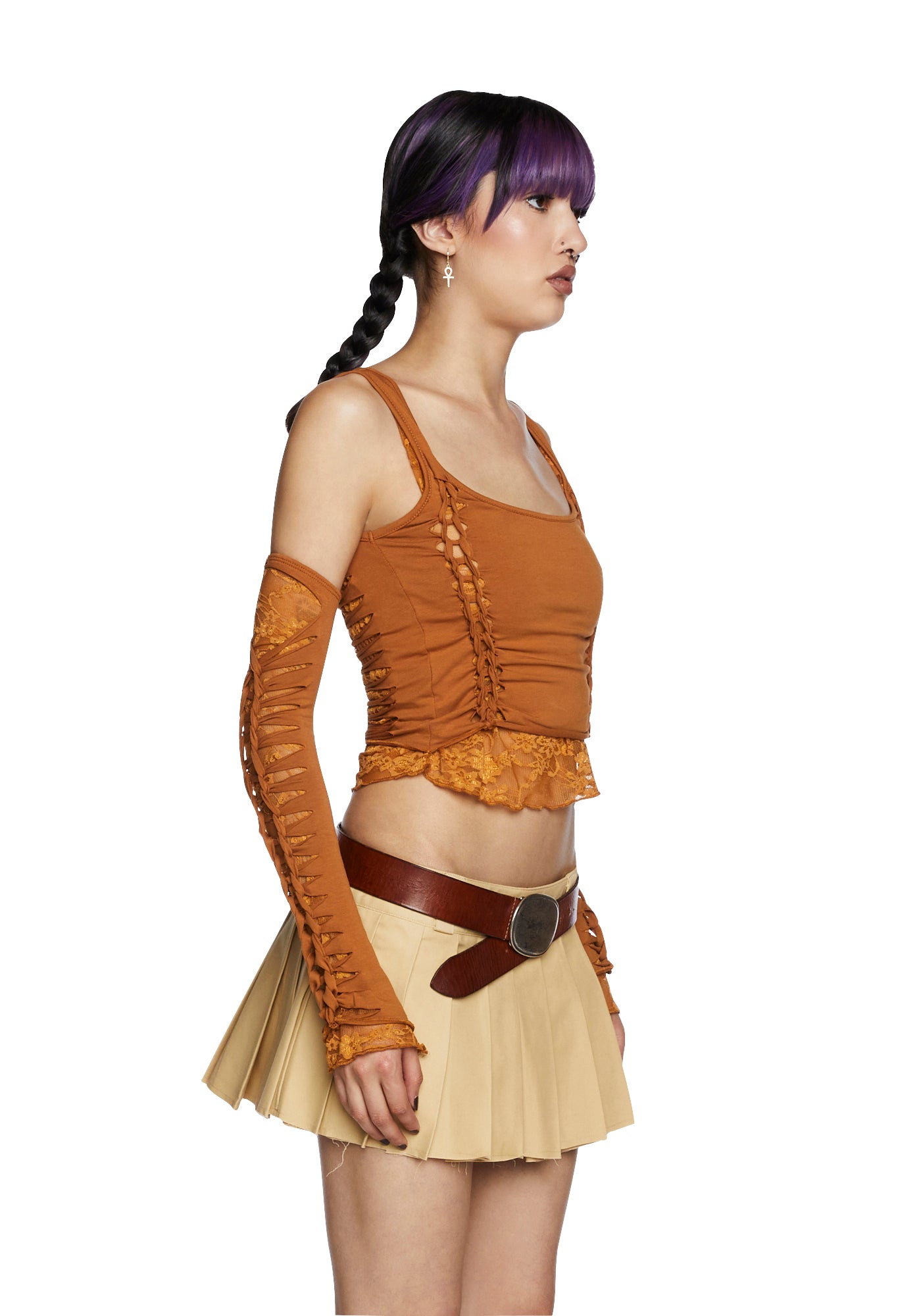 Alternative Spells Top And Gloves Set ?C Brown - Image 3
