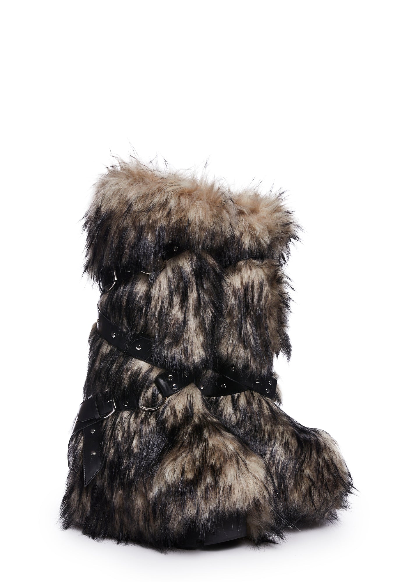 Wild Instincts Faux Fur Boots ?C Off White - Image 3