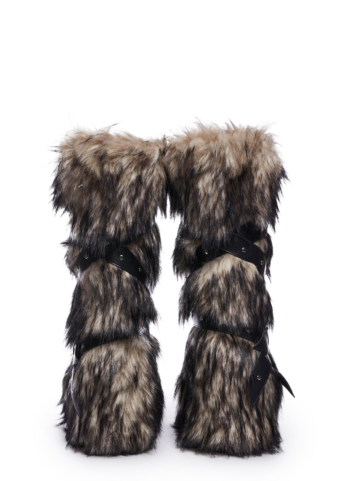 Wild Instincts Faux Fur Boots ?C Off White - Image 4