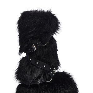 Wild Instincts Faux Fur Boots ?C Black