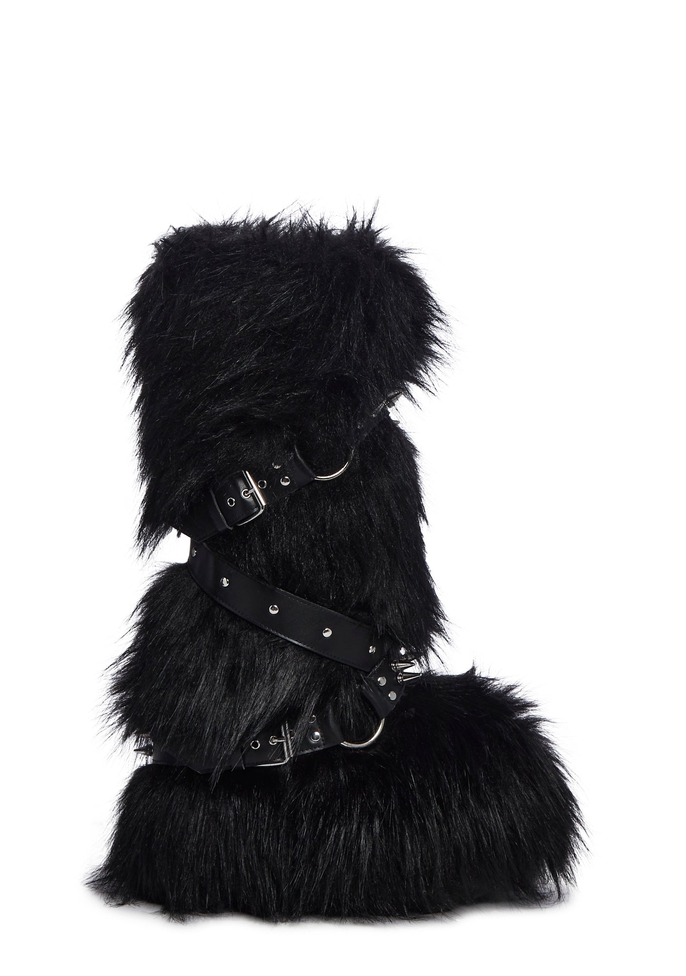 Wild Instincts Faux Fur Boots ?C Black