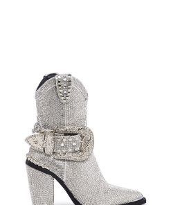 Sharp Sheriff Shine Cowboy Boots - Silver