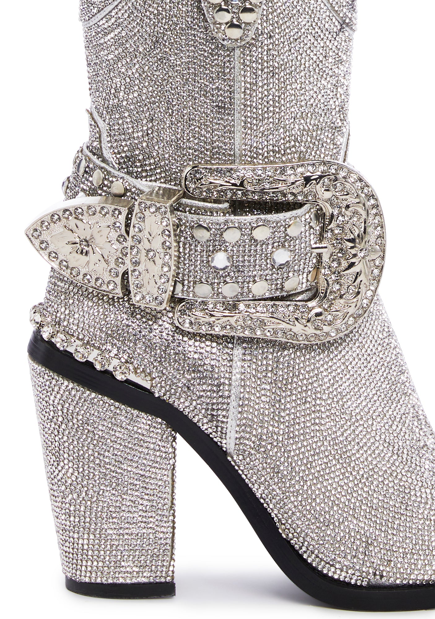 Sharp Sheriff Shine Cowboy Boots ?C Silver - Image 2