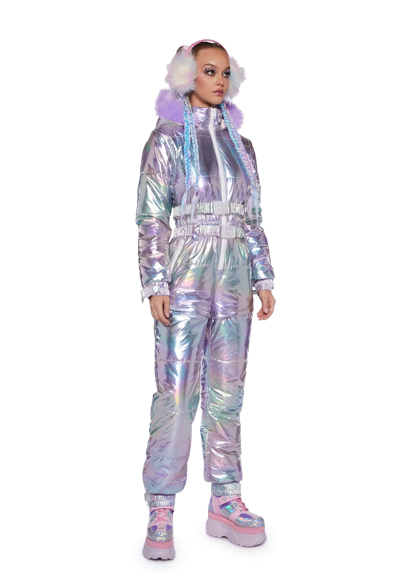 Aurora Beam Holographic Snowsuit ?C Lavender - Image 7