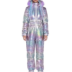 Aurora Beam Holographic Snowsuit ?C Lavender