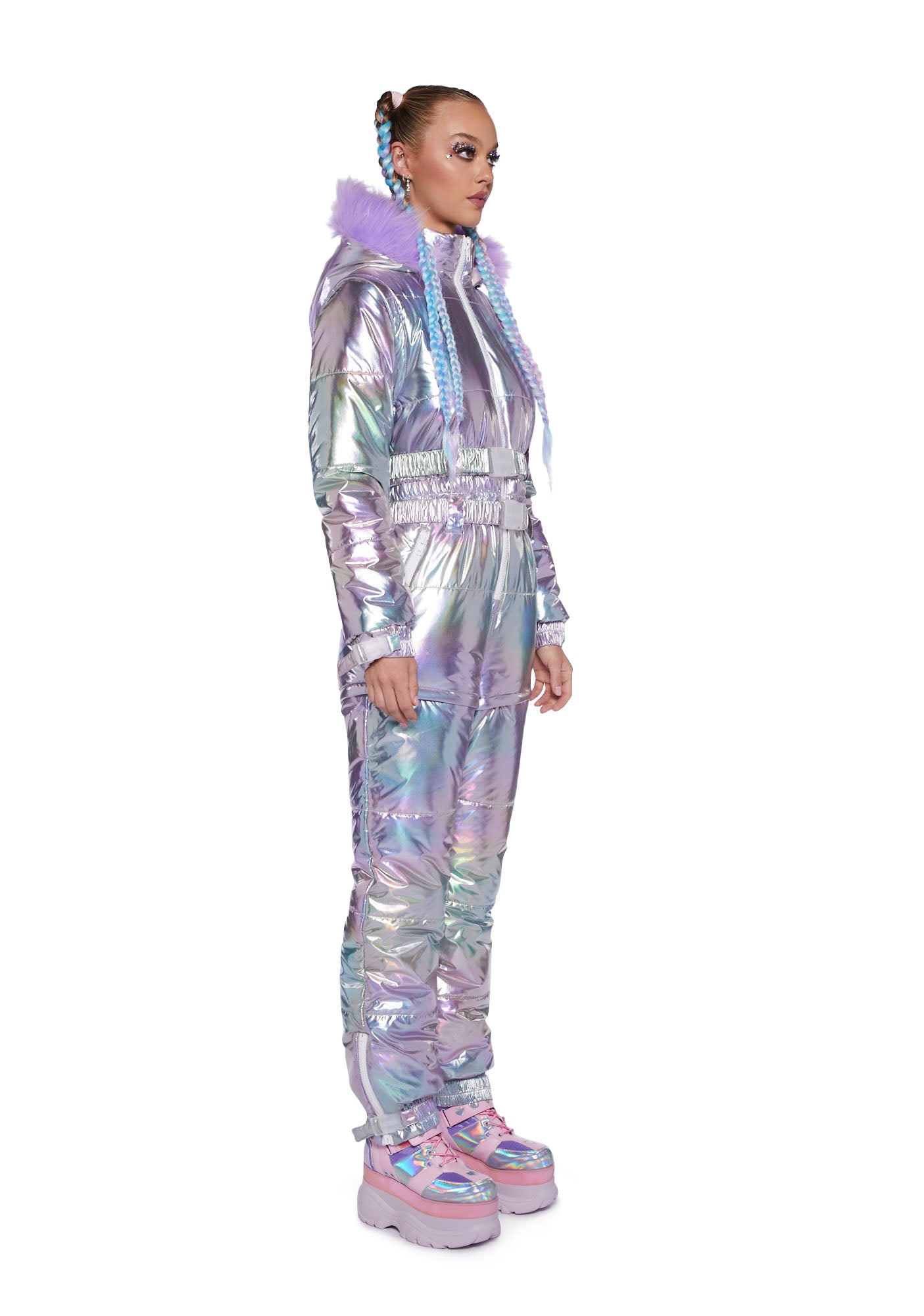 Aurora Beam Holographic Snowsuit ?C Lavender - Image 3