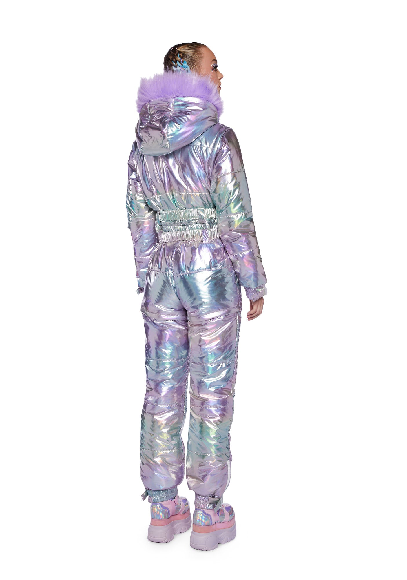 Aurora Beam Holographic Snowsuit ?C Lavender - Image 4