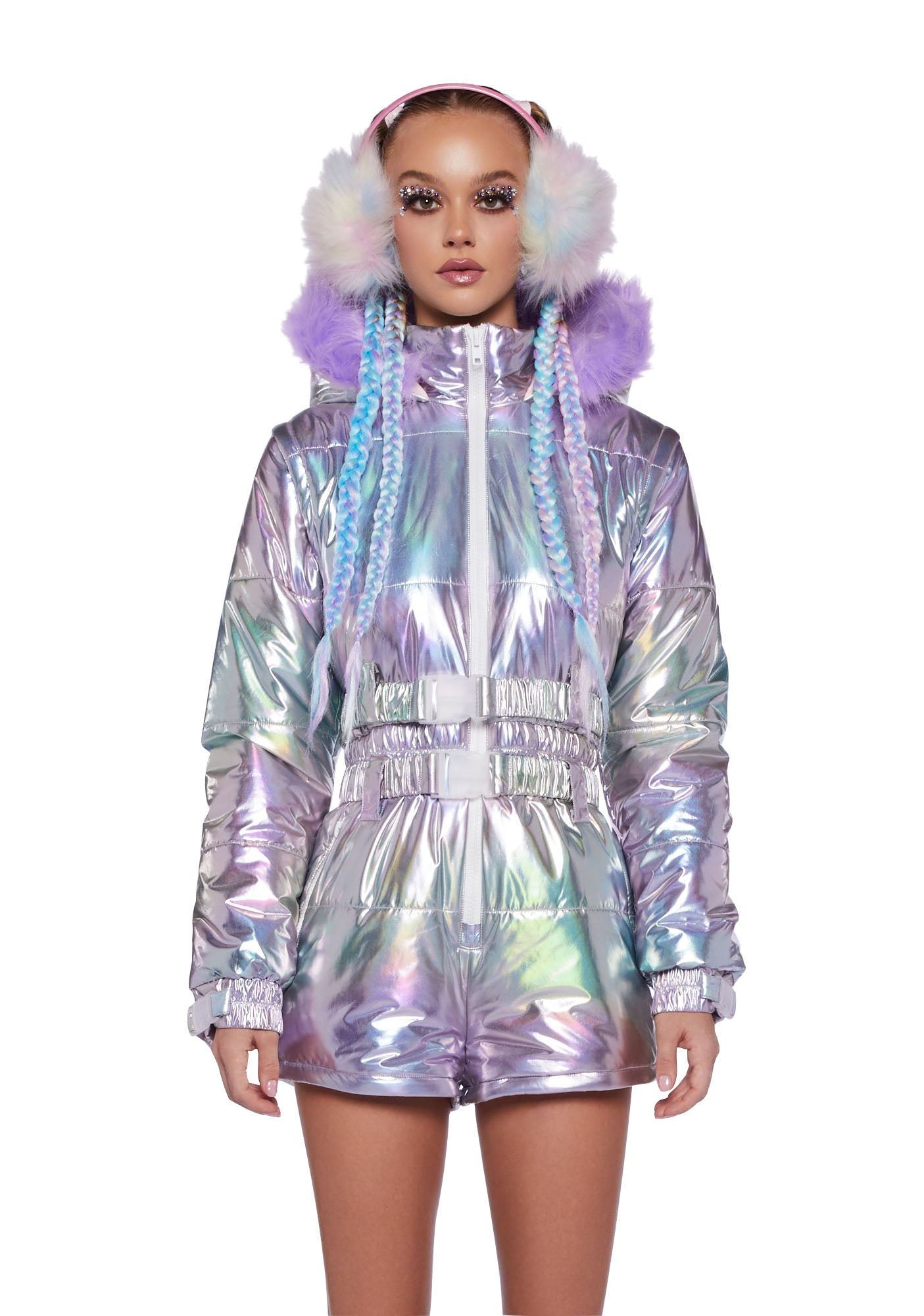 Aurora Beam Holographic Snowsuit ?C Lavender - Image 5