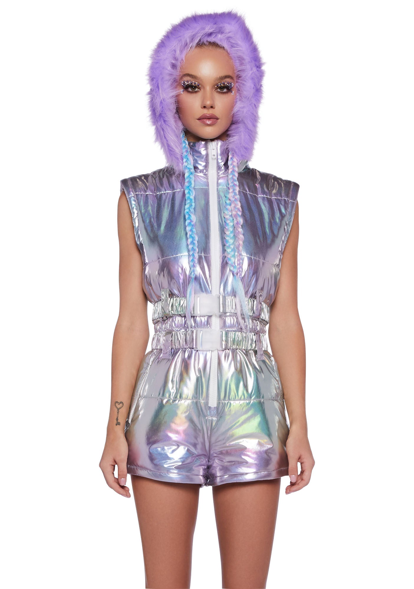 Aurora Beam Holographic Snowsuit ?C Lavender - Image 6