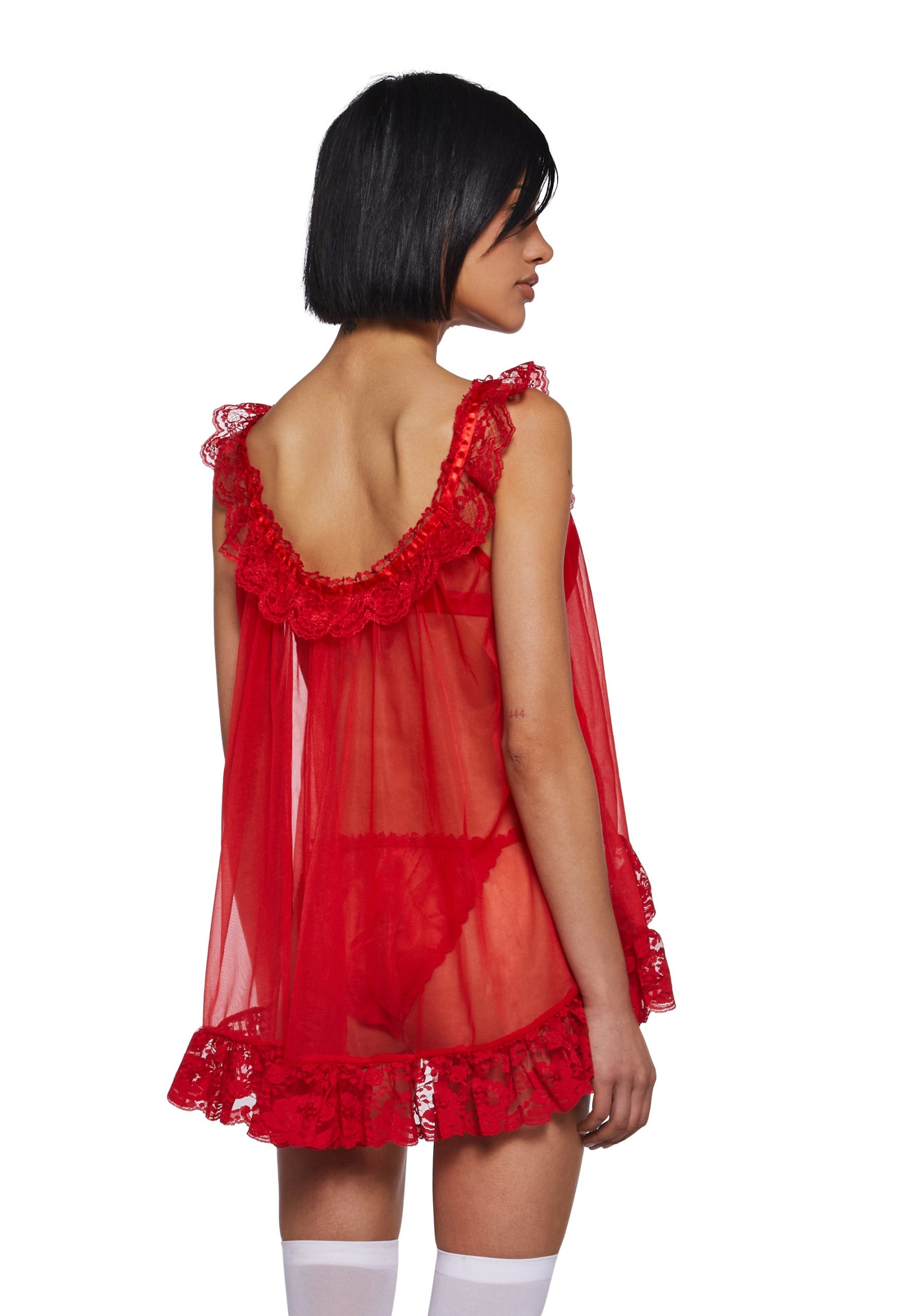 Blissful Heaven Lingerie Set ?C Red - Image 4