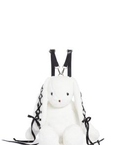 Cuddly Bunny Plush Backpack - White