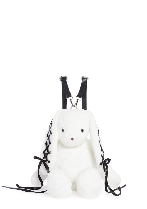 Cuddly Bunny Plush Backpack ?C White