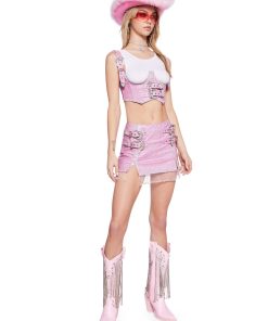 Alternative view of Saddle Songs Glitter Mini Skirt