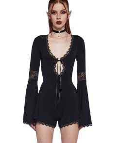 Whispering Wind Romper - Black
