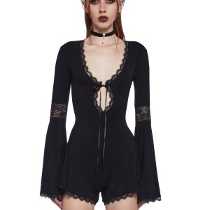 Whispering Wind Romper ?C Black