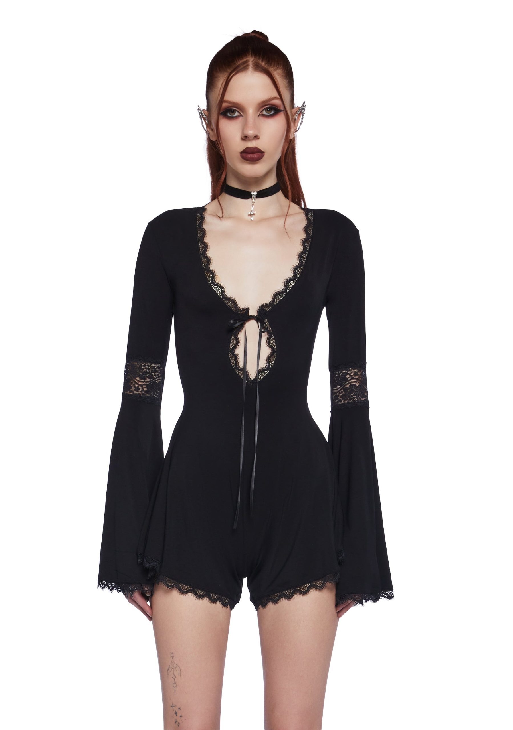 Whispering Wind Romper ?C Black