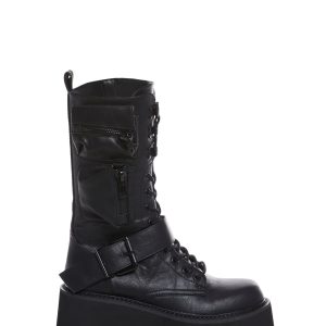 Obsidian Platform Zip-Up Boots ?C Black