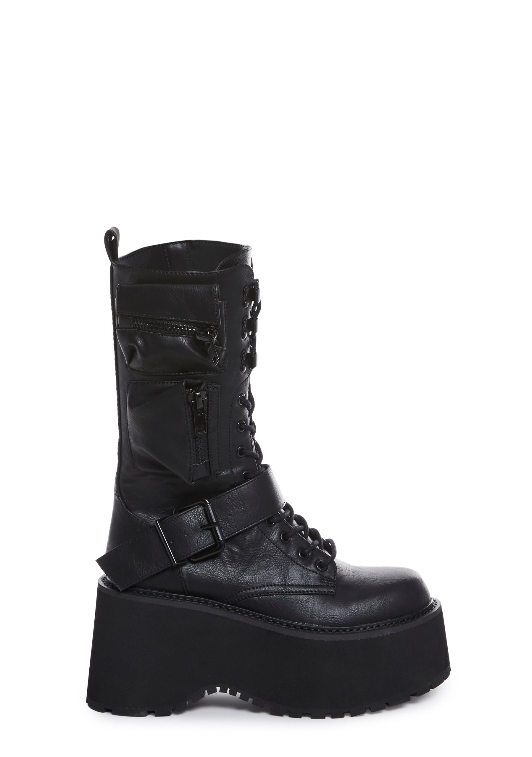 Obsidian Platform Zip-Up Boots ?C Black