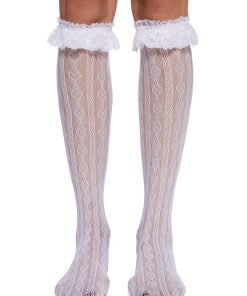 Love Potion Knee High Socks -White