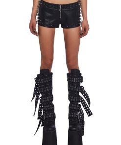 Downbeat Spiked Micro Shorts