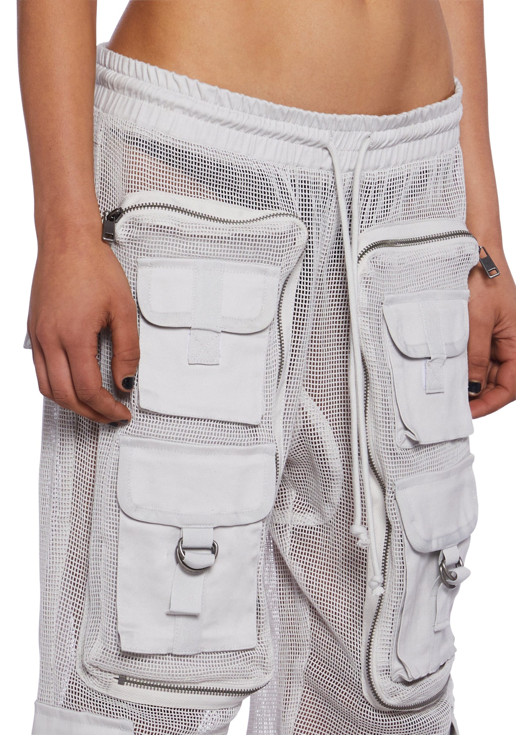 Complex Nights Fishnet Cargo Pants ?C Gray - Image 5