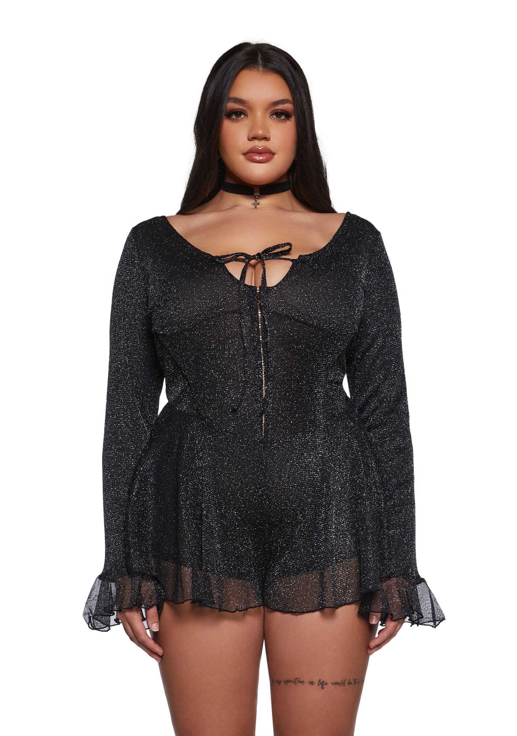 Ball Drop Glitter Playsuit - Image 2