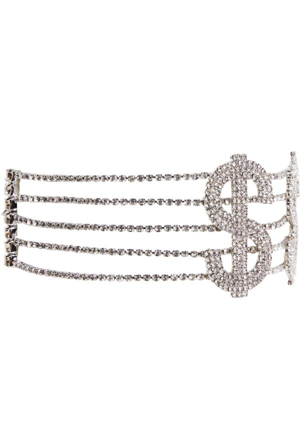Dollar Signs Crystal Choker