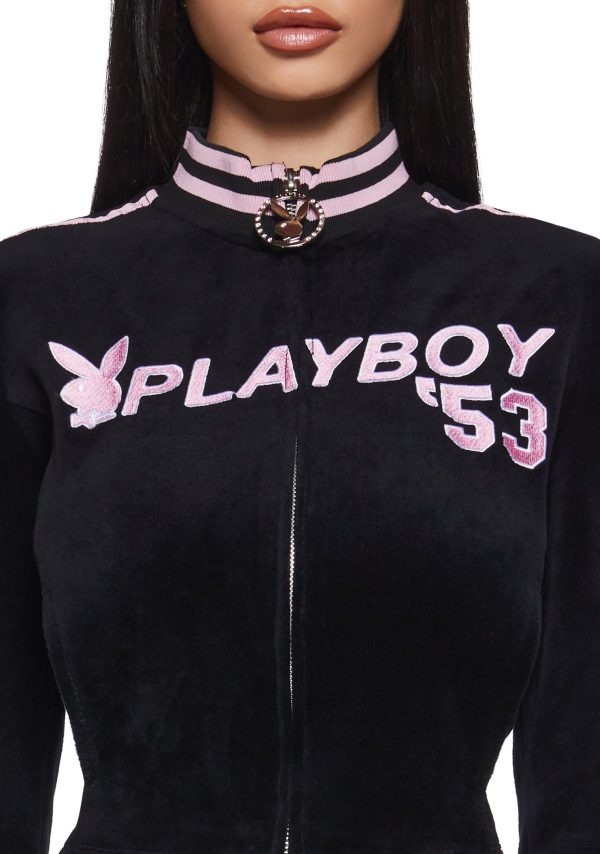 Leisurely Yours Velour Track Jacket