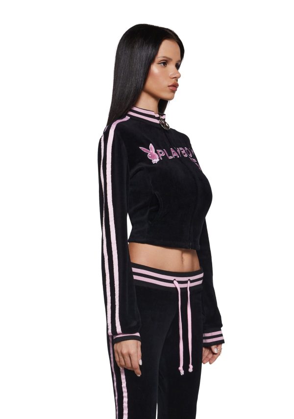 Leisurely Yours Velour Track Jacket