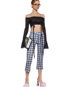 Alternative view of Book Club Babe Plaid Capri Pants