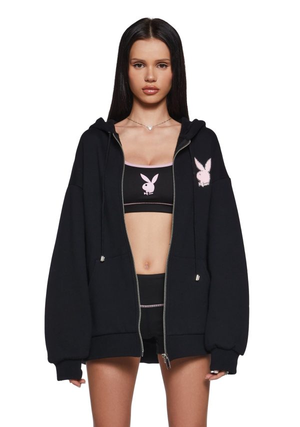 Flirt More Zip-Up Hoodie