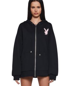 Flirt More Zip-Up Hoodie