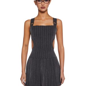 After Work Drinks Pinstripe Mini Dress