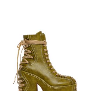 Woodland Lucid Dream Corset Boots ?C Green