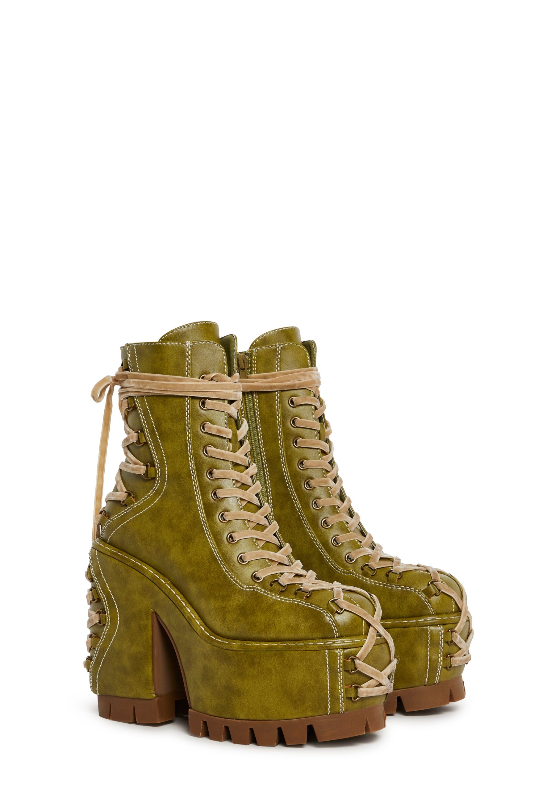 Woodland Lucid Dream Corset Boots ?C Green - Image 3